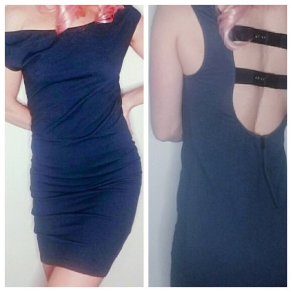 Alice and Olivia Low Back Cut-out Bodycon Dress S - Picture 1 of 7